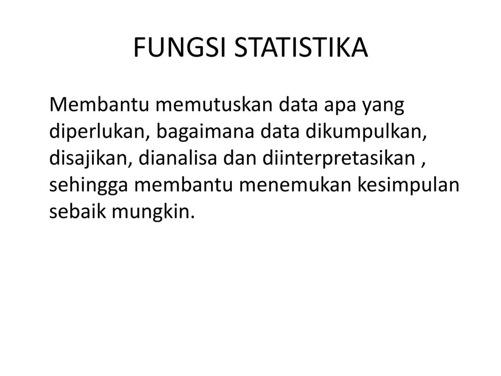 FUNGSI STATISTIKA