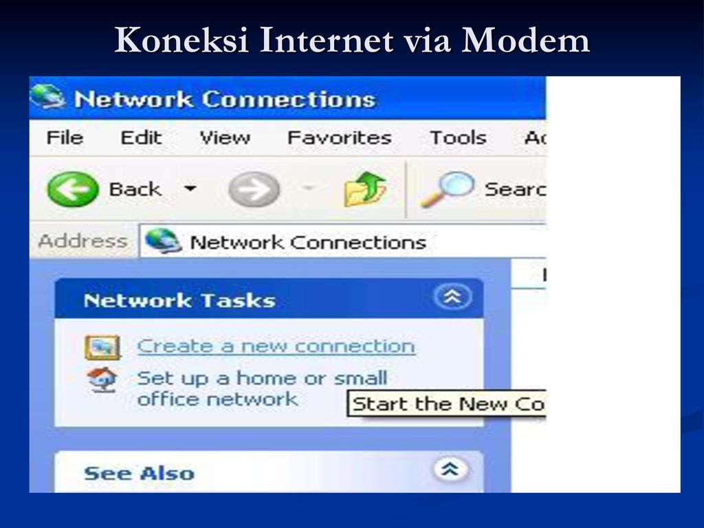 Koneksi Internet via Modem