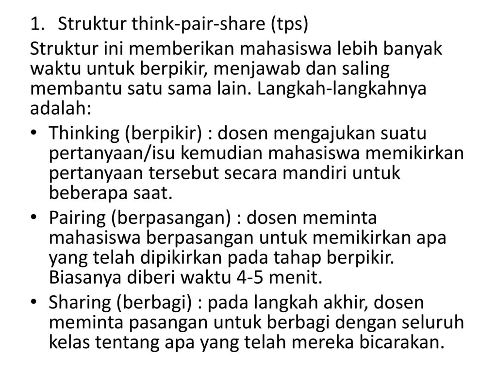 Struktur think-pair-share (tps)