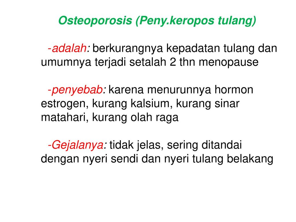 Osteoporosis (Peny.keropos tulang)