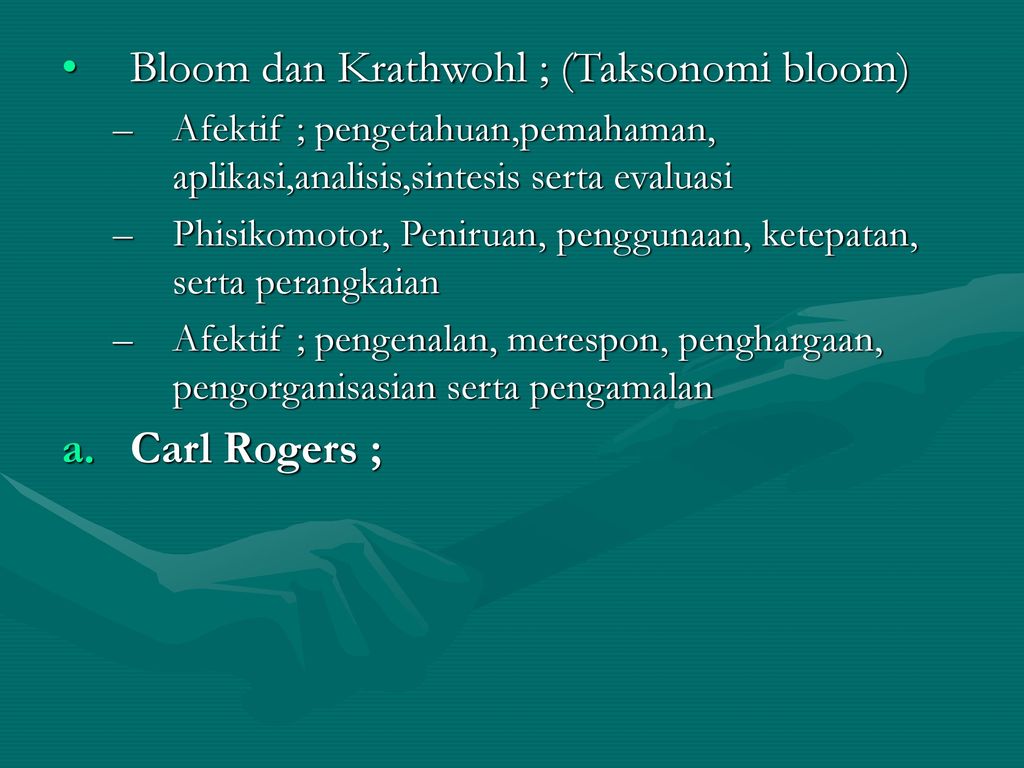 Bloom dan Krathwohl ; (Taksonomi bloom)