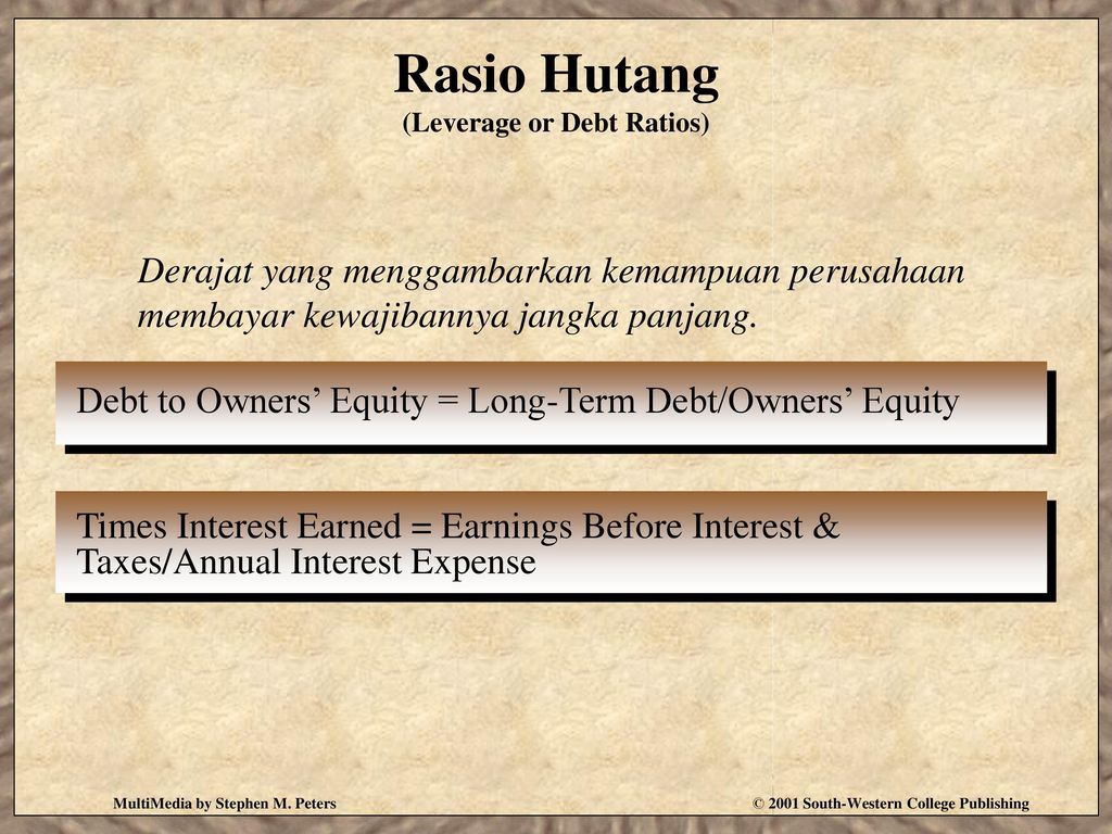 Rasio Hutang (Leverage or Debt Ratios)