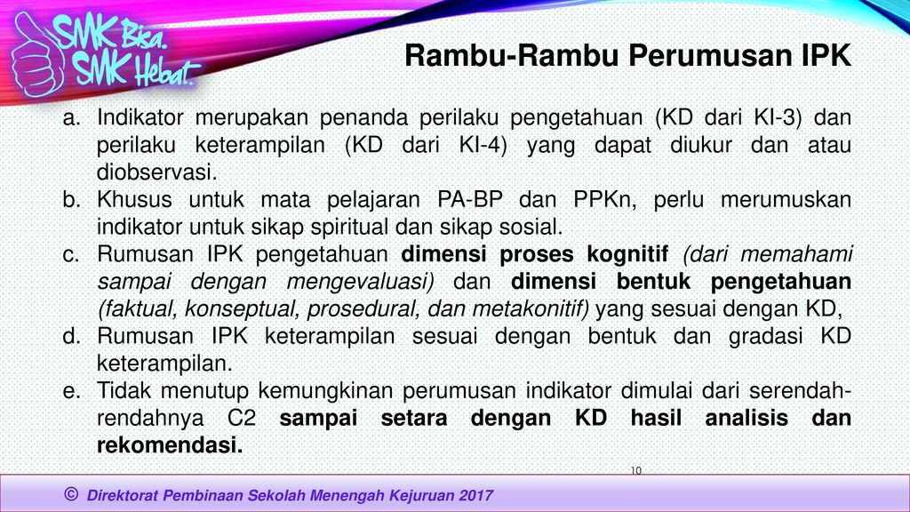 Rambu-Rambu Perumusan IPK
