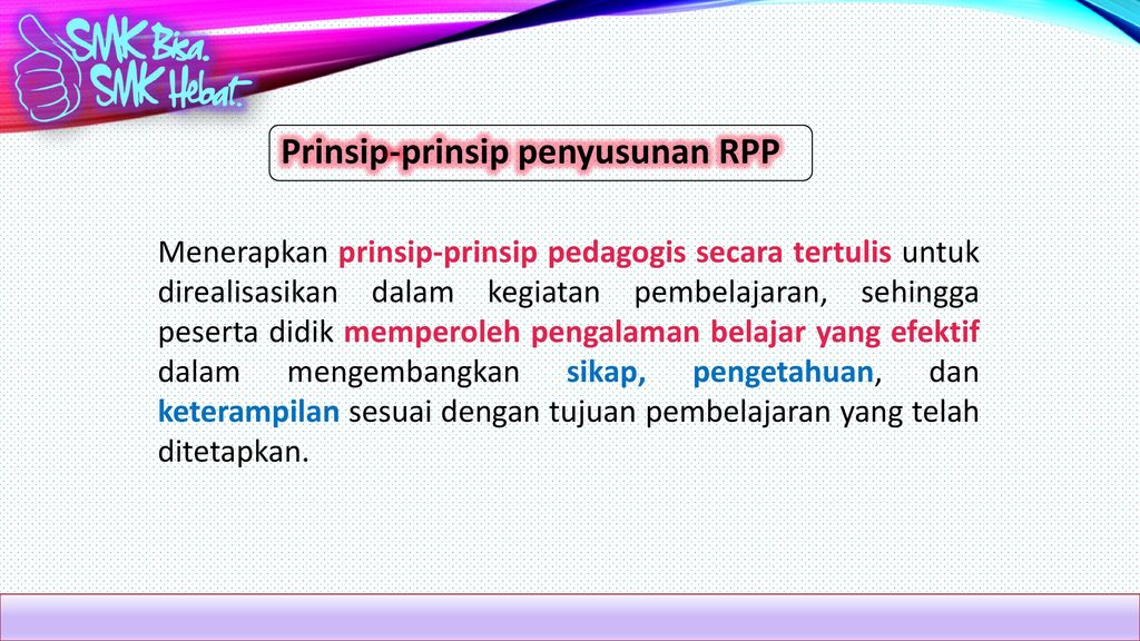 Prinsip-prinsip penyusunan RPP