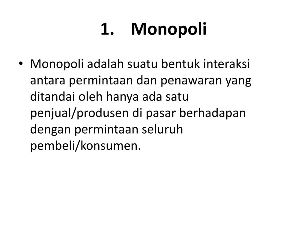1. Monopoli