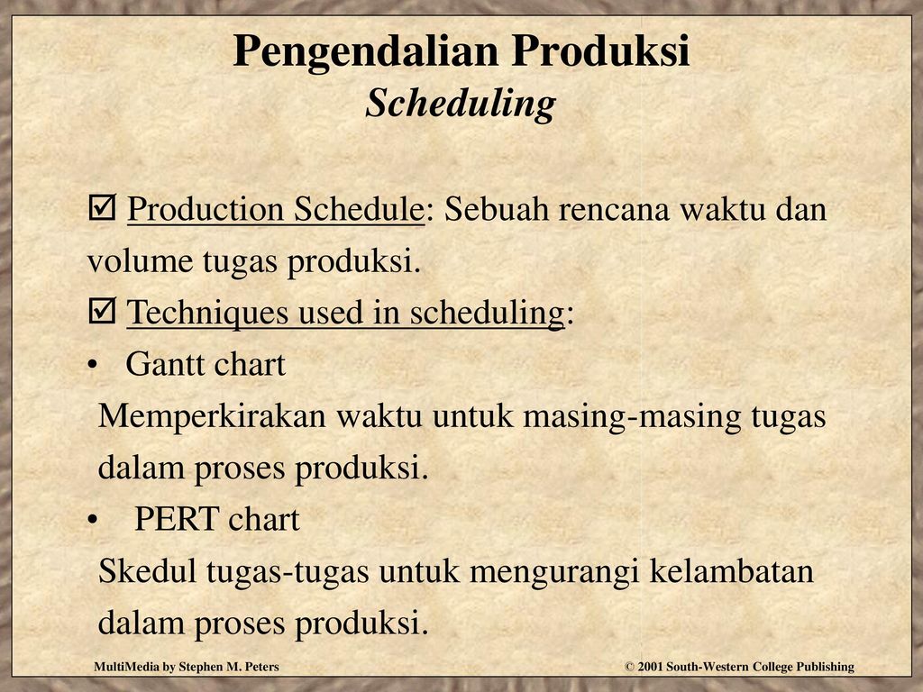Pengendalian Produksi Scheduling
