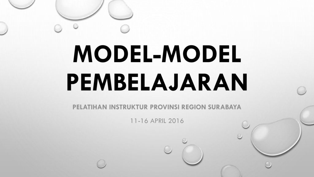 Model-Model Pembelajaran