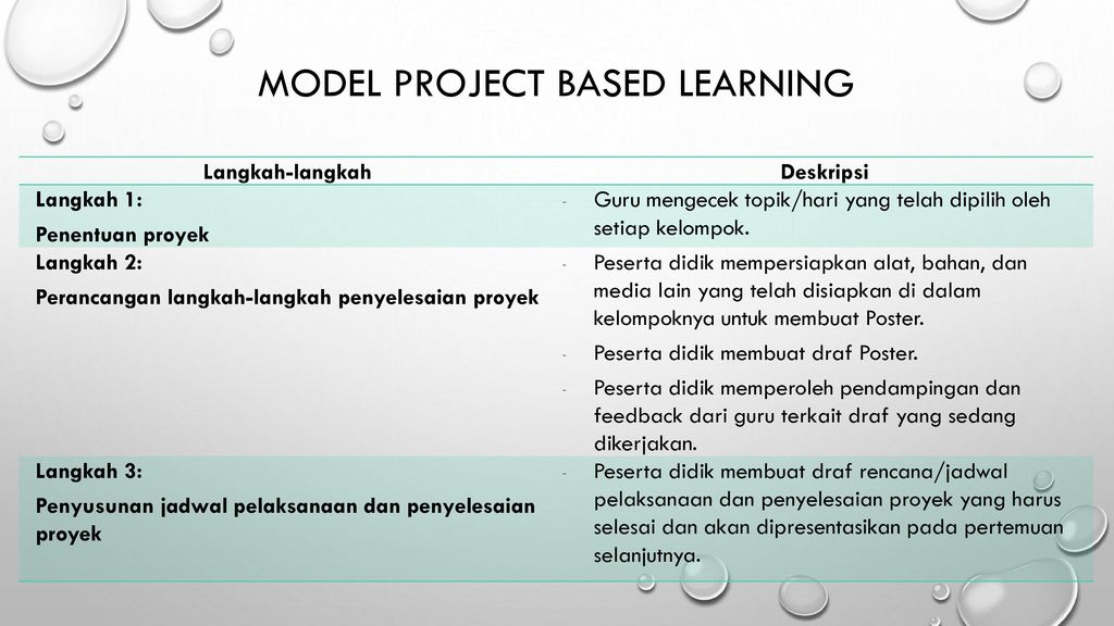 Model Project Based Learning