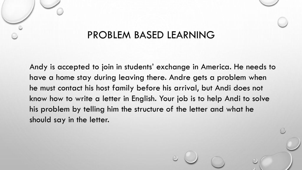 Problem Based Learning