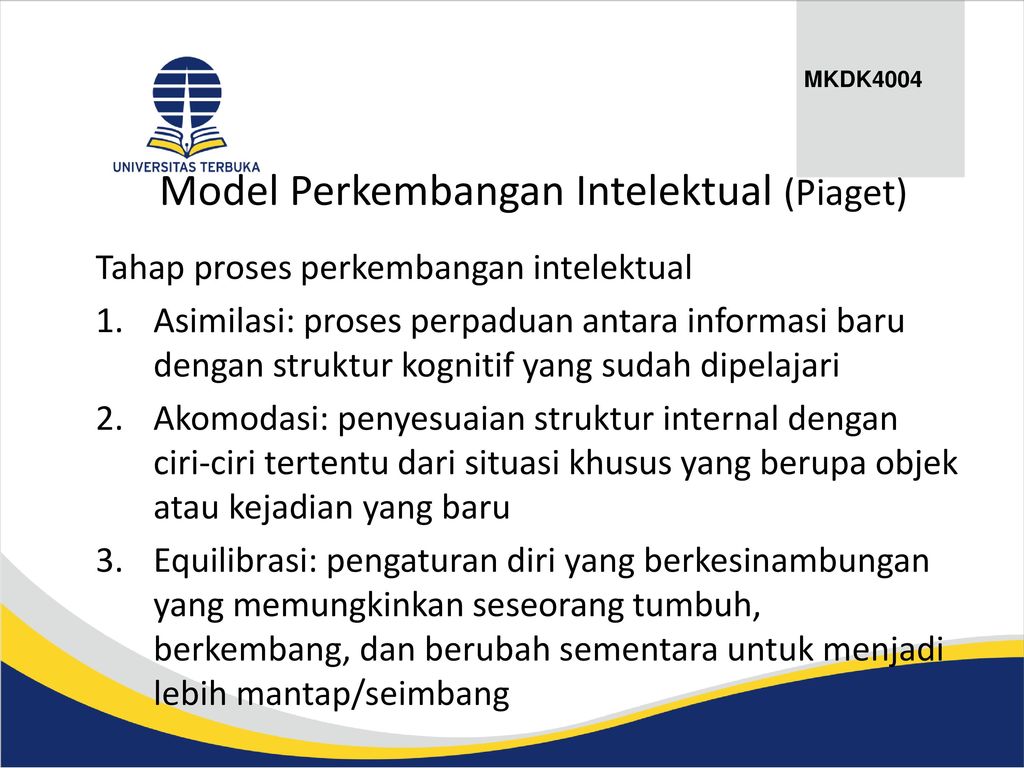 Model Perkembangan Intelektual (Piaget)