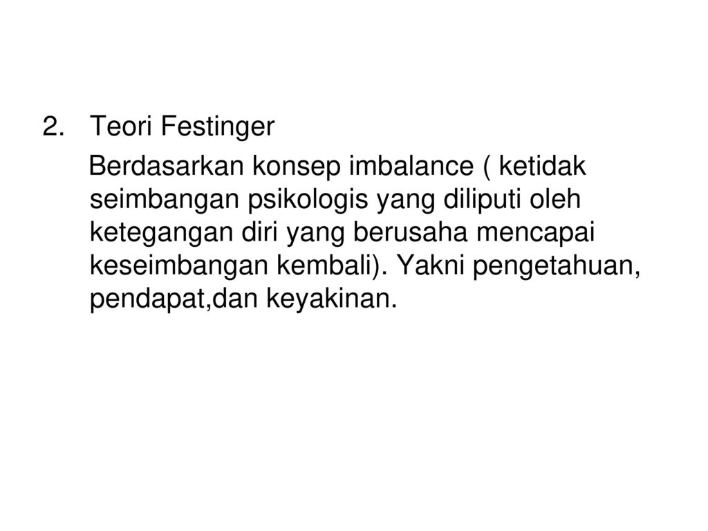 Teori Festinger
