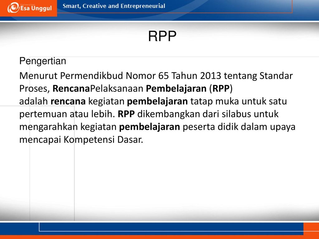 RPP Pengertian.