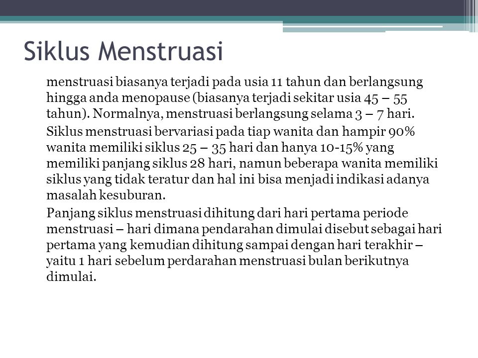 Siklus Menstruasi