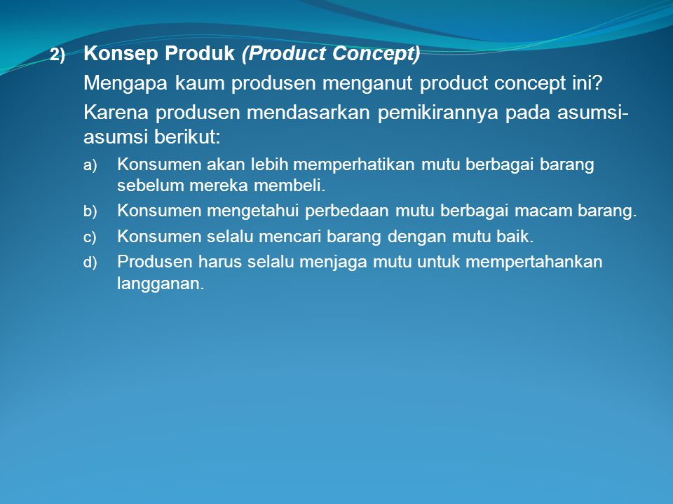 Konsep Produk (Product Concept)