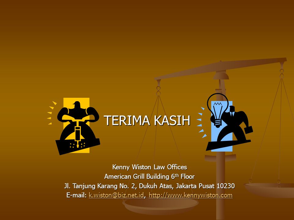 TERIMA KASIH Kenny Wiston Law Offices