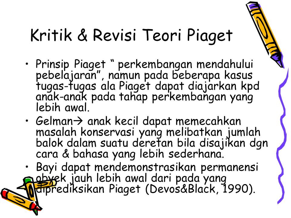 Kritik & Revisi Teori Piaget