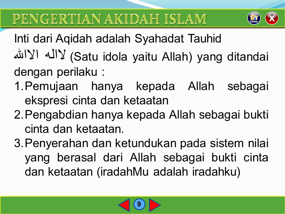 PENGERTIAN AKIDAH ISLAM