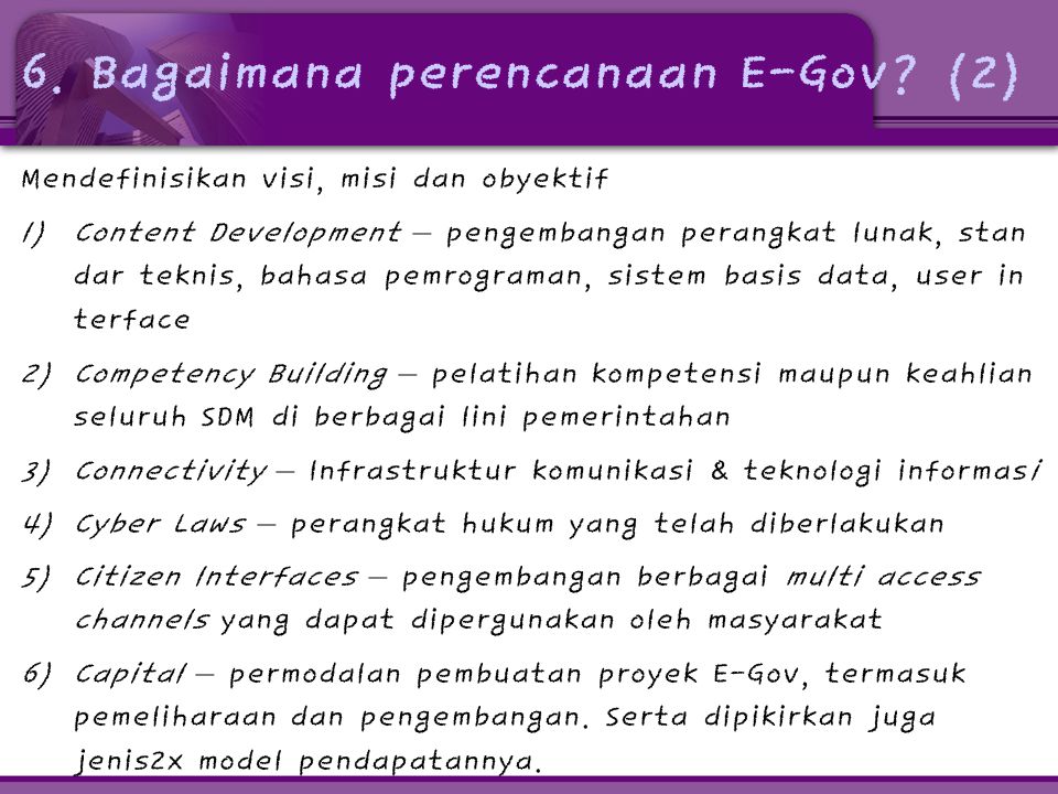 6. Bagaimana perencanaan E-Gov (2)