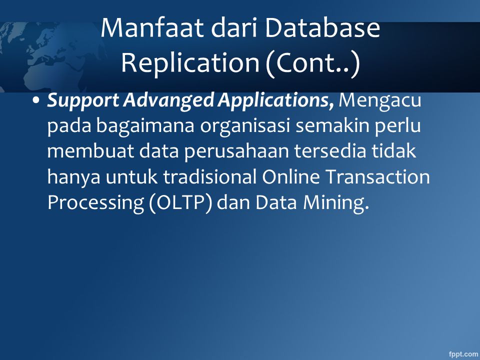 Manfaat dari Database Replication (Cont..)