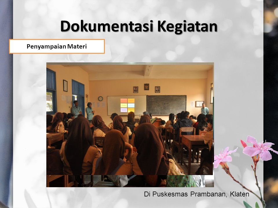 Dokumentasi Kegiatan Penyampaian Materi Di Puskesmas Prambanan, Klaten