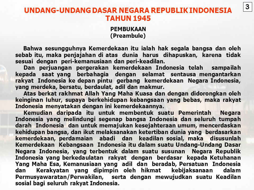 UNDANG-UNDANG DASAR NEGARA REPUBLIK INDONESIA