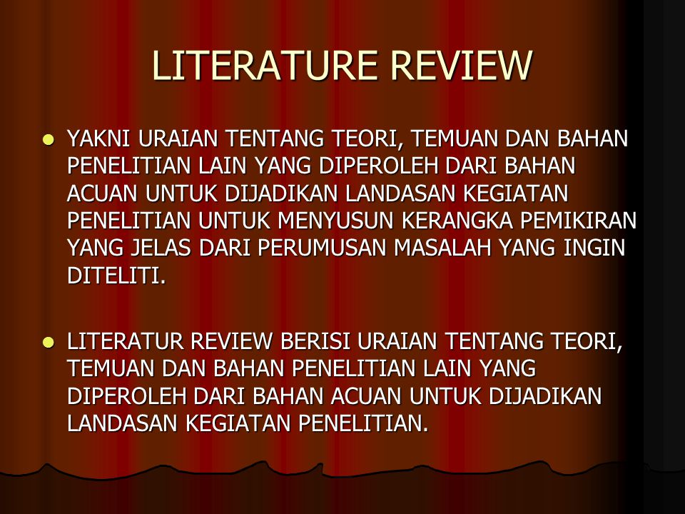 LITERATURE REVIEW