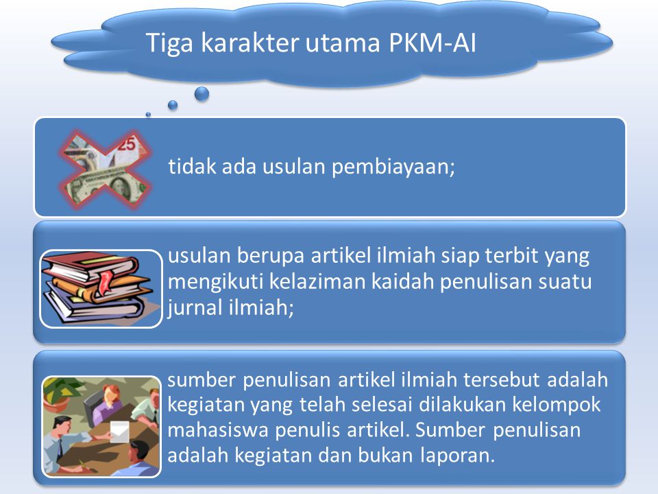Tiga karakter utama PKM-AI