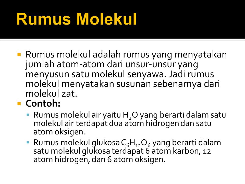Rumus Molekul