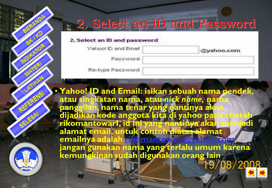2. Select an ID and Password