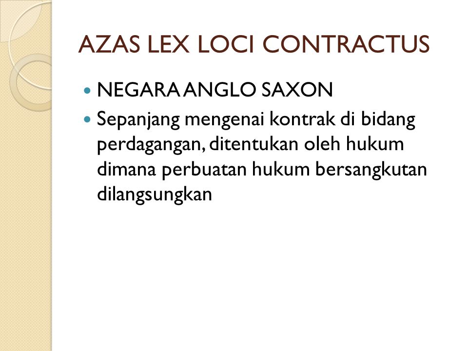 AZAS LEX LOCI CONTRACTUS