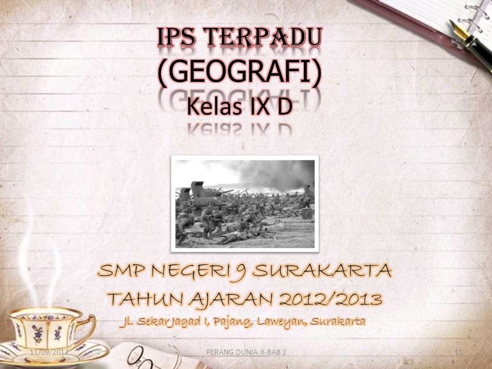 IPS TERPADU (GEOGRAFI) Kelas IX D