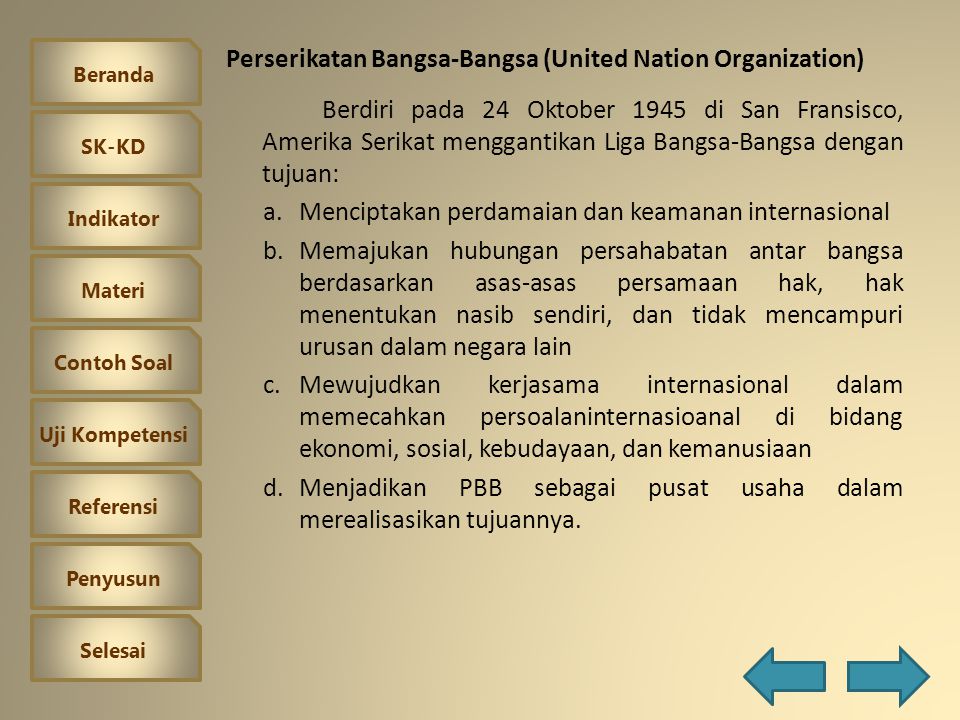 Perserikatan Bangsa-Bangsa (United Nation Organization)