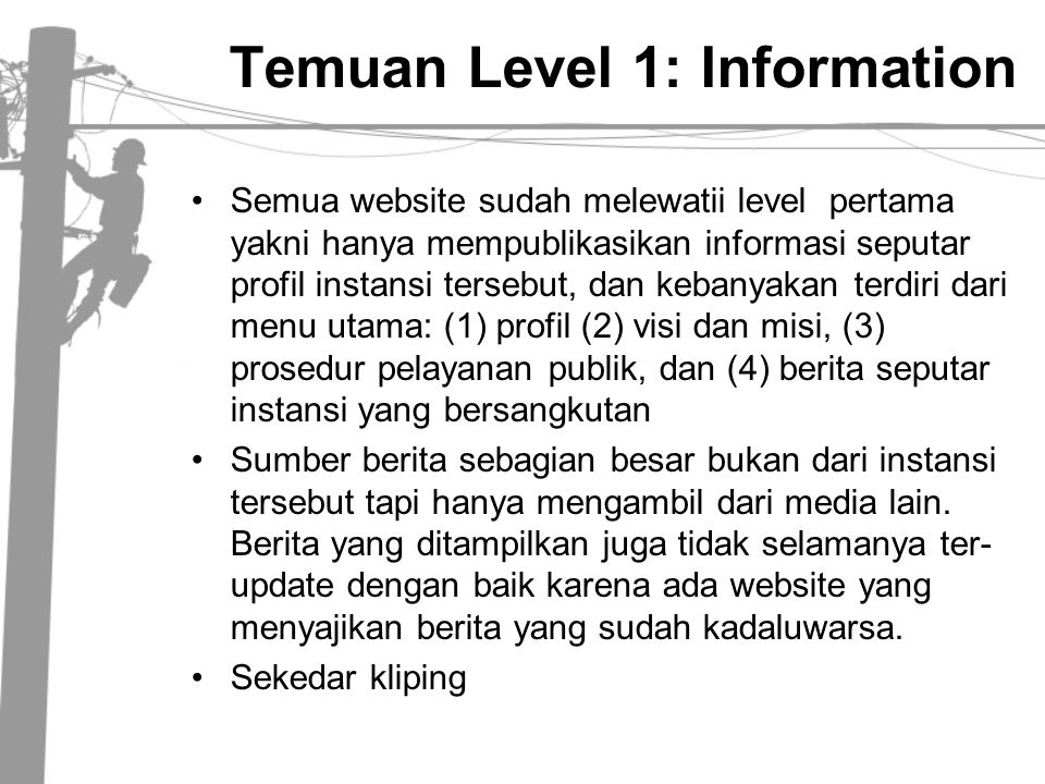 Temuan Level 1: Information