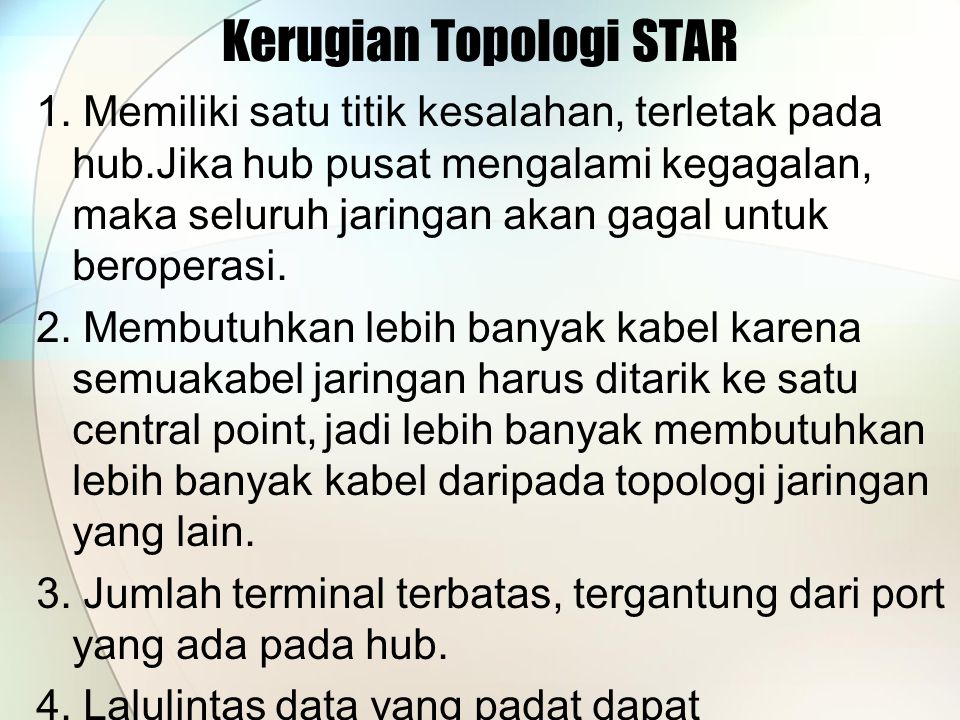 Kerugian Topologi STAR