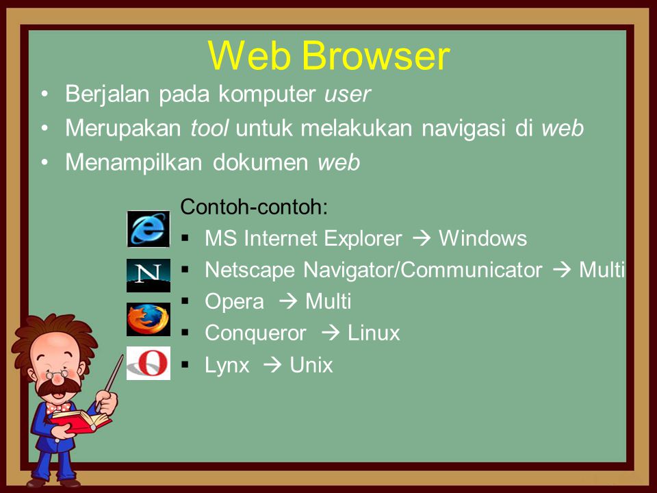 Web Browser Berjalan pada komputer user
