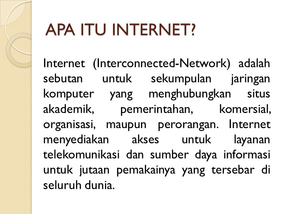 APA ITU INTERNET