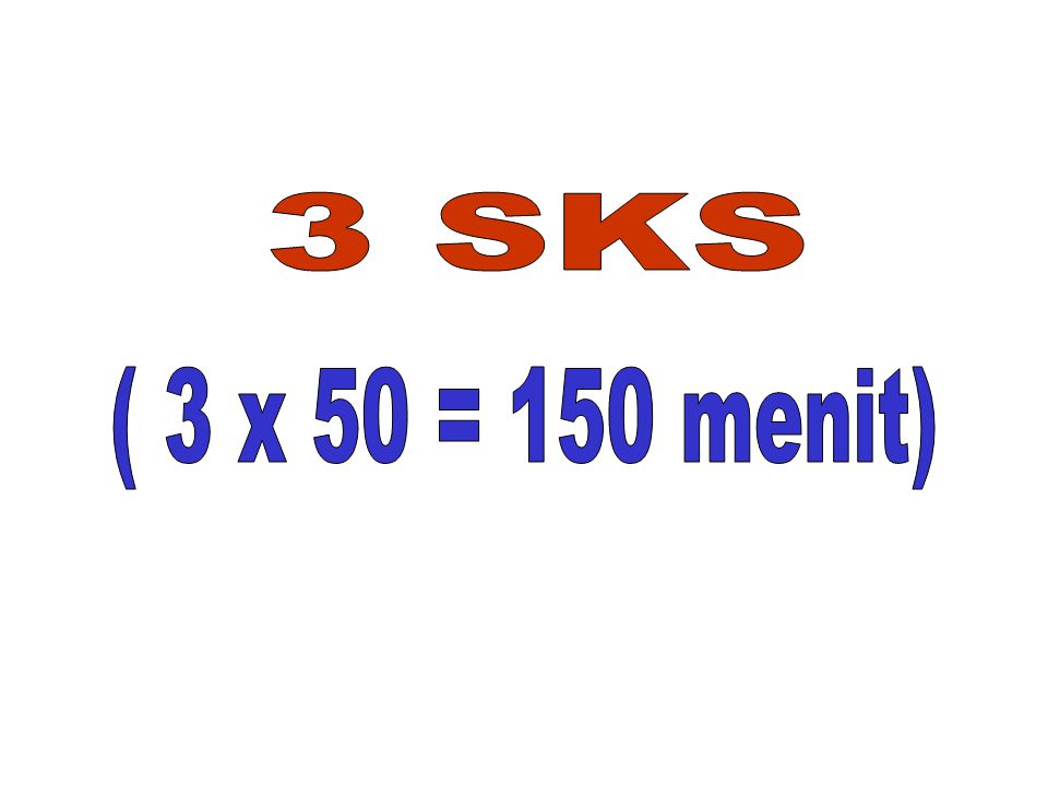 3 SKS ( 3 x 50 = 150 menit)