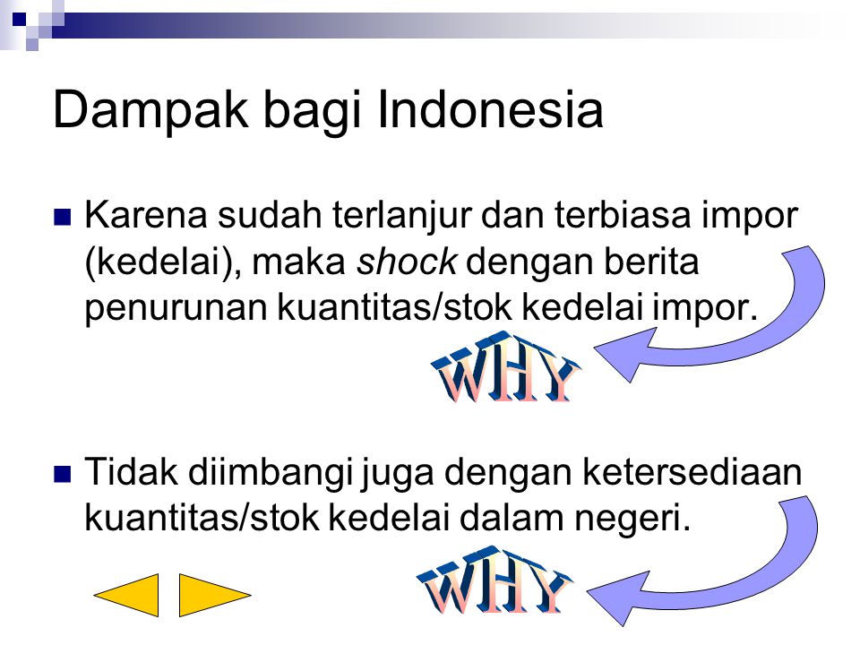 Dampak bagi Indonesia WHY WHY