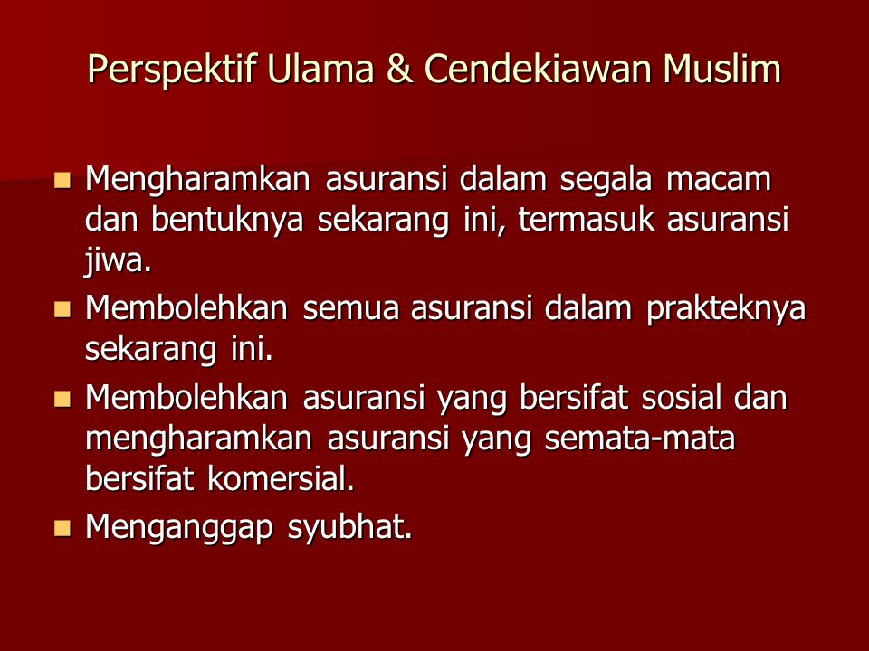 Perspektif Ulama & Cendekiawan Muslim