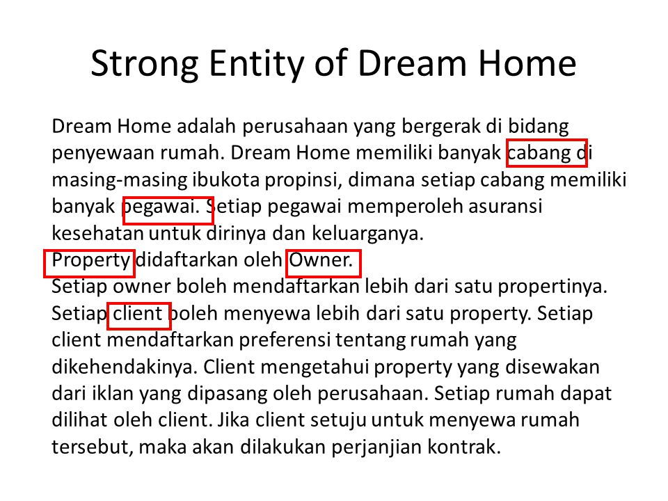 Strong Entity of Dream Home
