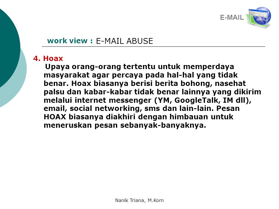 ABUSE  work view : 4. Hoax