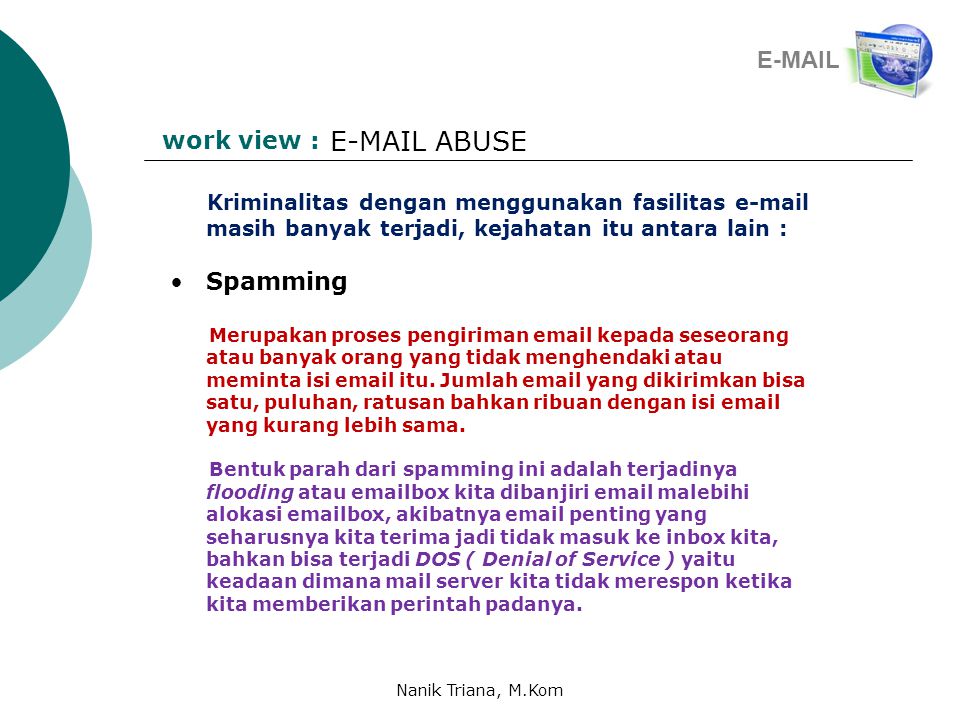 ABUSE  work view : Spamming