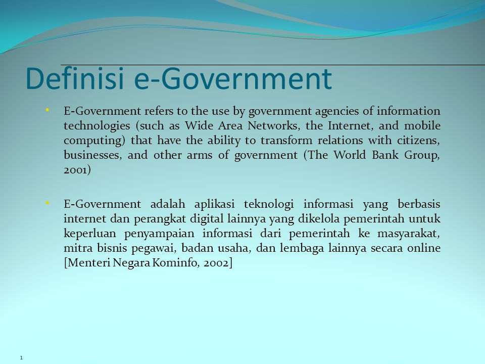 Definisi e-Government