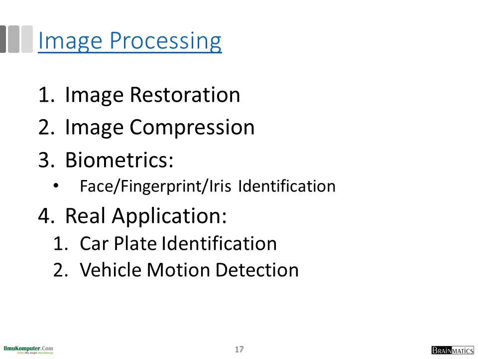 Image Processing Image Restoration Image Compression Biometrics: