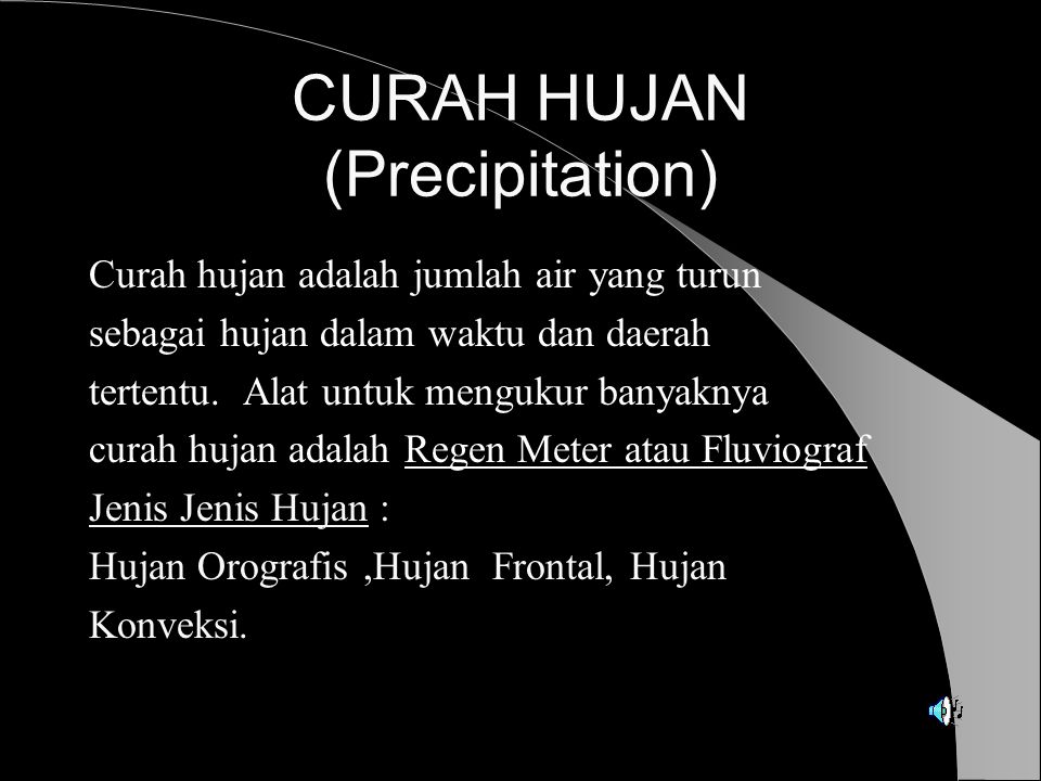 CURAH HUJAN (Precipitation)