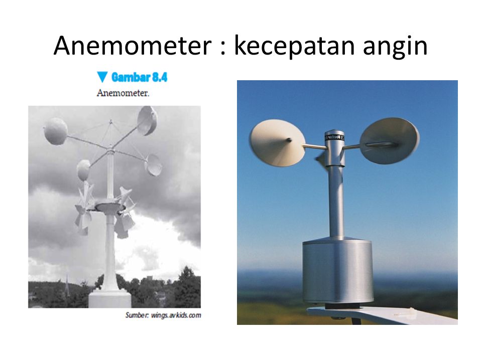 Anemometer : kecepatan angin