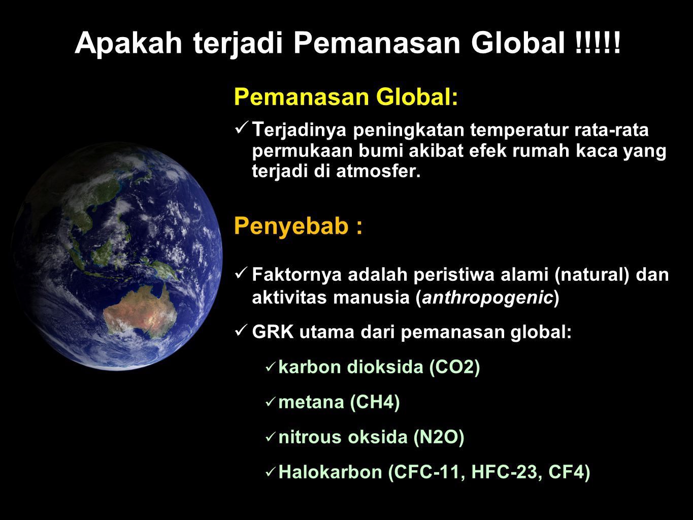 Apakah terjadi Pemanasan Global !!!!!