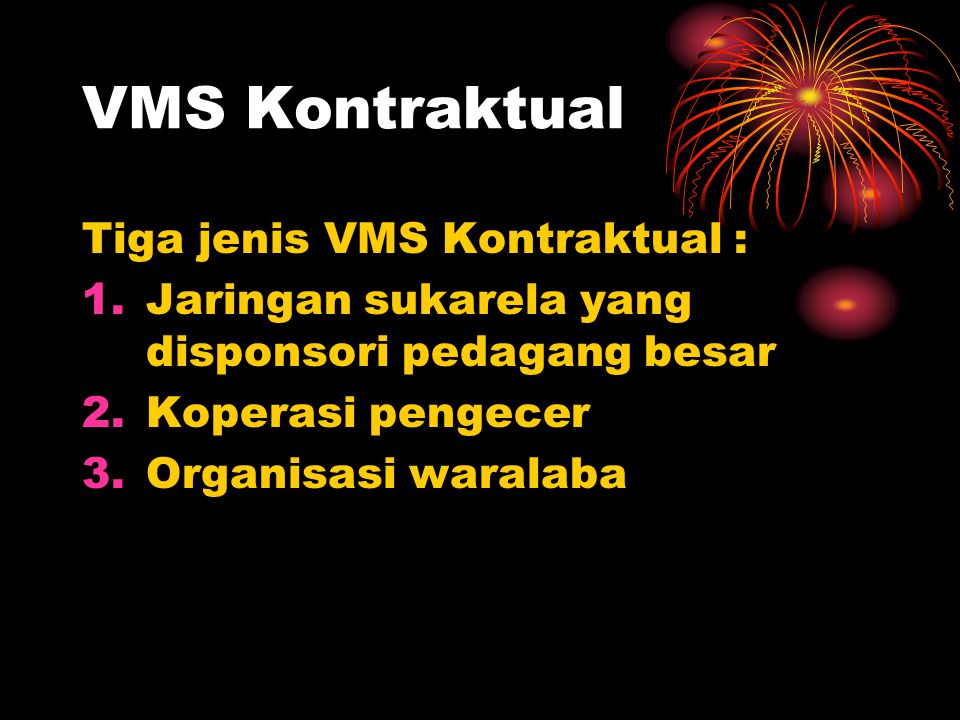 VMS Kontraktual Tiga jenis VMS Kontraktual :