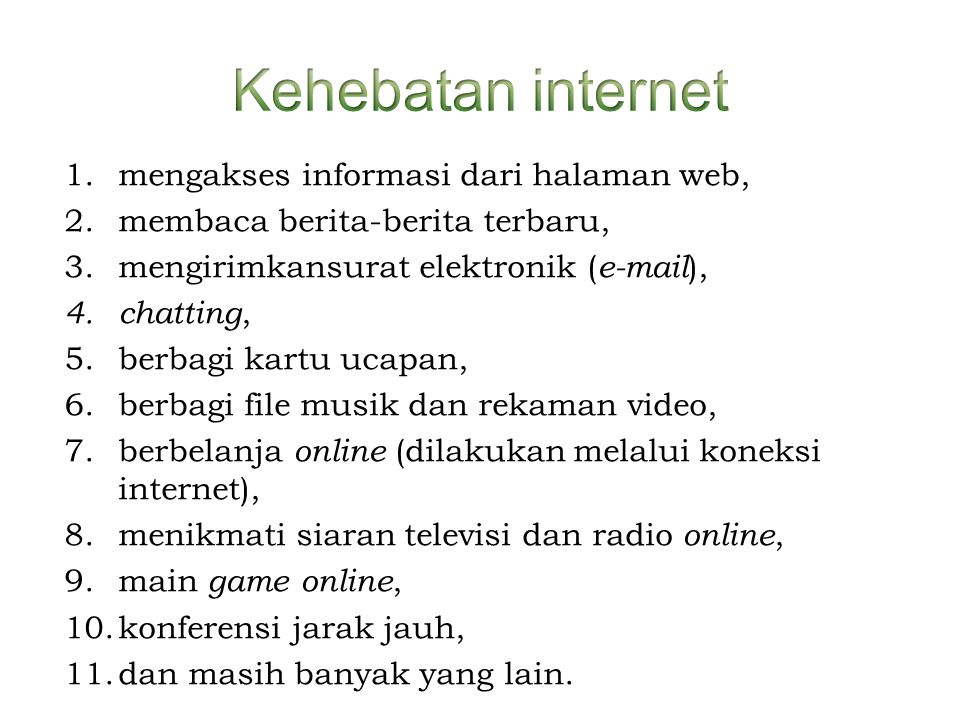 Kehebatan internet mengakses informasi dari halaman web,