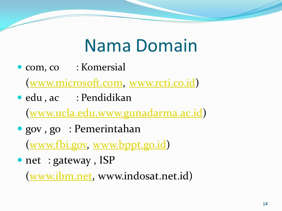 Nama Domain gov , go : Pemerintahan (